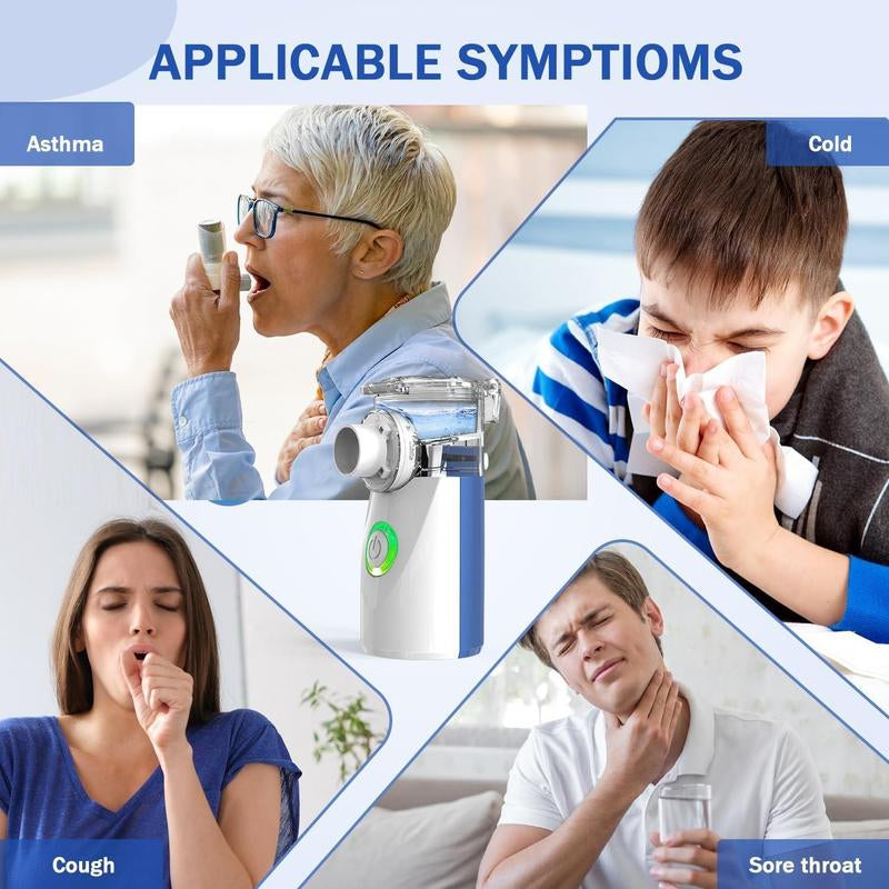 Portable Ultrasonic Air Humidifier, 1 Box Rechargeable Handheld Nebulizer with 3 Adjustable Modes, Suitable for Home and Travel