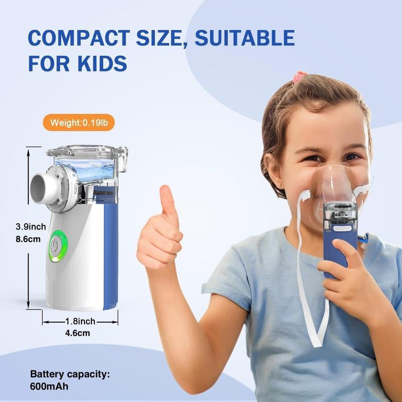Portable Ultrasonic Air Humidifier, 1 Box Rechargeable Handheld Nebulizer with 3 Adjustable Modes, Suitable for Home and Travel