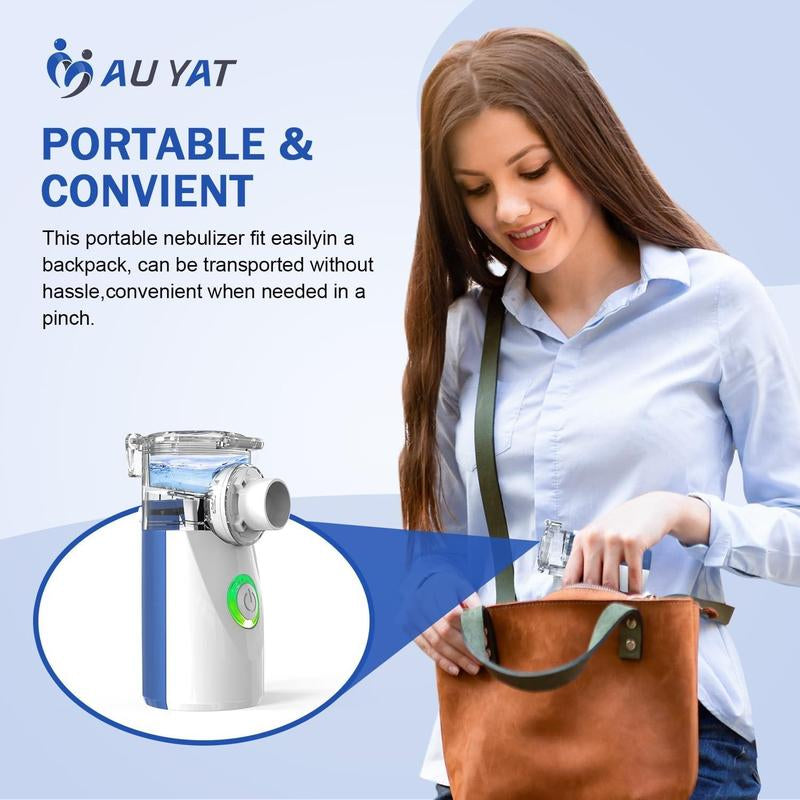 Portable Ultrasonic Air Humidifier, 1 Box Rechargeable Handheld Nebulizer with 3 Adjustable Modes, Suitable for Home and Travel