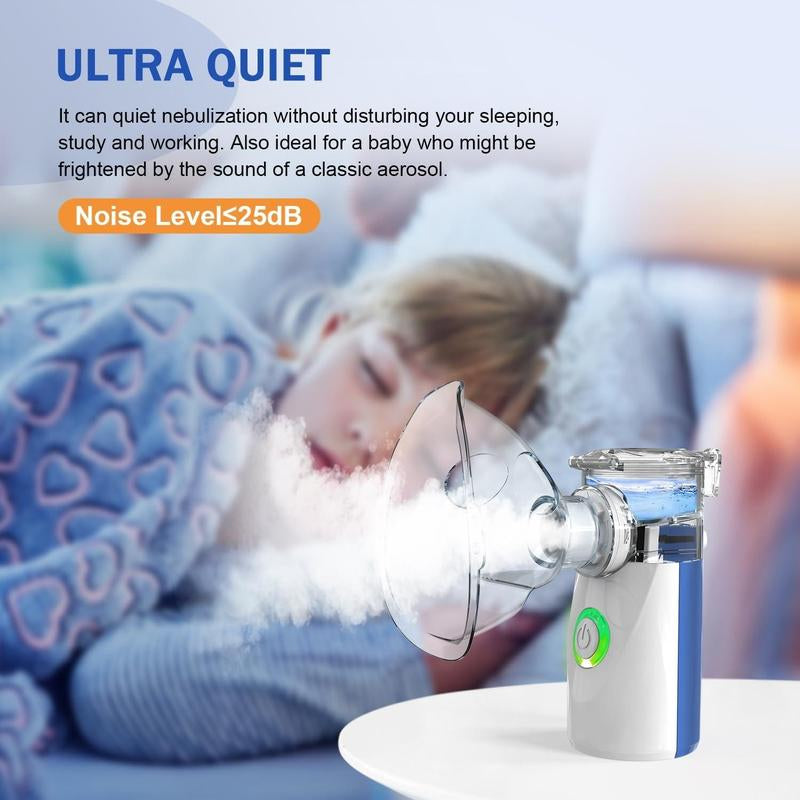 Portable Ultrasonic Air Humidifier, 1 Box Rechargeable Handheld Nebulizer with 3 Adjustable Modes, Suitable for Home and Travel