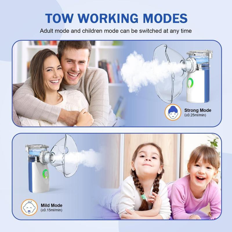 Portable Ultrasonic Air Humidifier, 1 Box Rechargeable Handheld Nebulizer with 3 Adjustable Modes, Suitable for Home and Travel