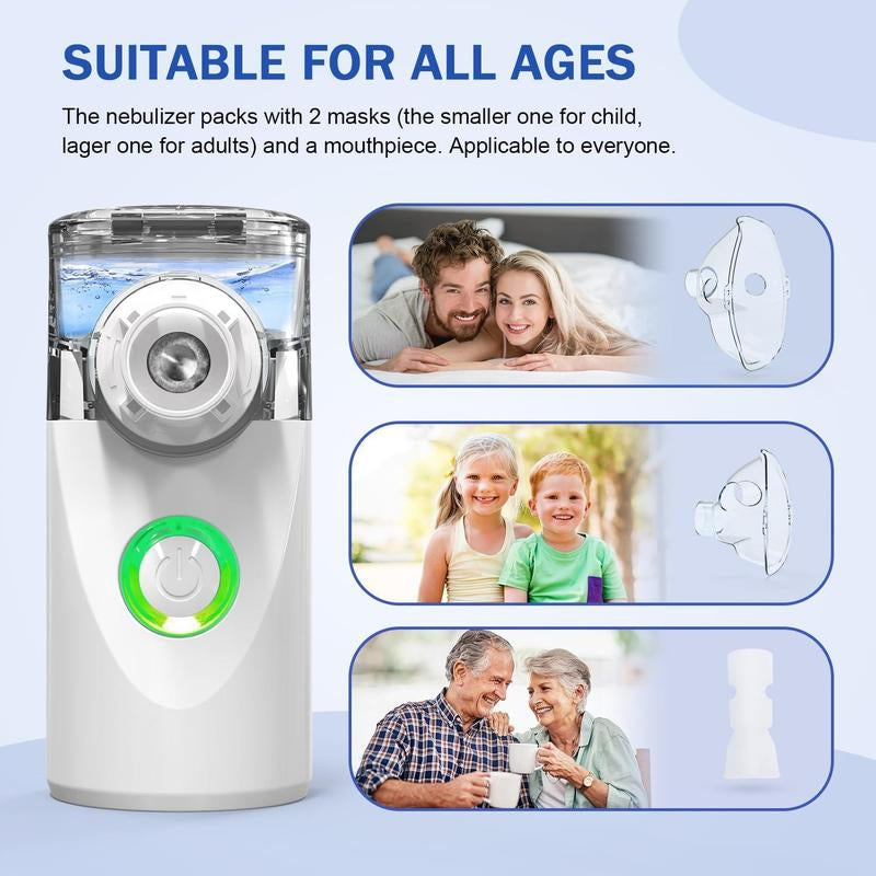 Portable Ultrasonic Air Humidifier, 1 Box Rechargeable Handheld Nebulizer with 3 Adjustable Modes, Suitable for Home and Travel