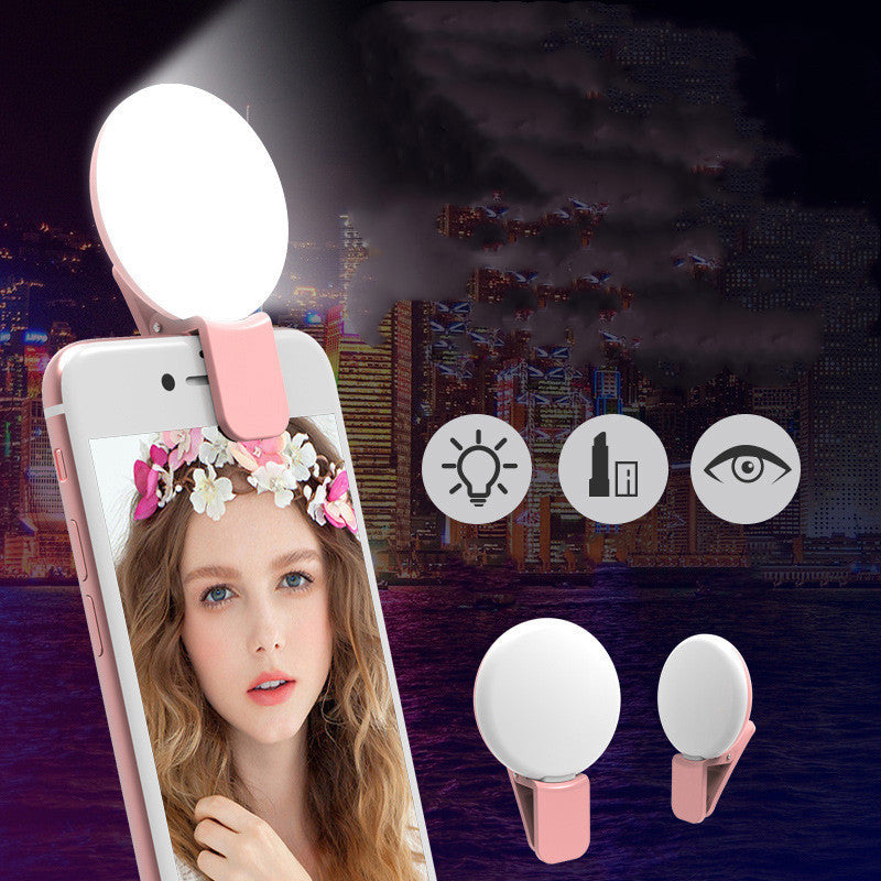 Beauty Round Live Clip External LEDmini Small Q Mobile Phone Selfie Fill Light